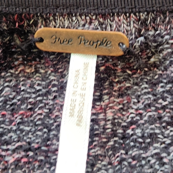 FREE PEOPLE Women’s Marled Cardigan Small Hi-Low Oversized Boho Linen Blend - Picture 6 of 11